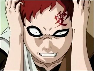 Gaara seems to be frustrated - just like me -_-